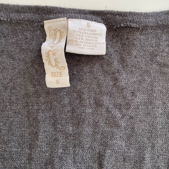 DG | Y2K Grey V-Neck Lightweight Button Down Cardigan | Size S - Picture 6 of 12